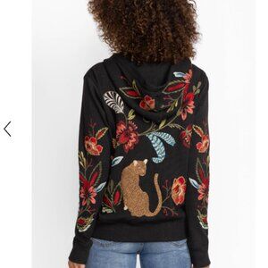 Johnny Was Isabella Zip Up Thermal Hoodie size xs